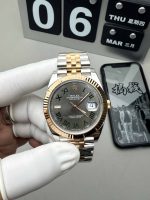 Rolex Datejust 41 126333 Two-Tone Rose Gold Green Roman Dial 1:1 Homage