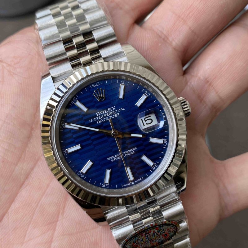 Clean Factory Datejust 41 126334 Blue Wave Dial Premium Rolex Homage