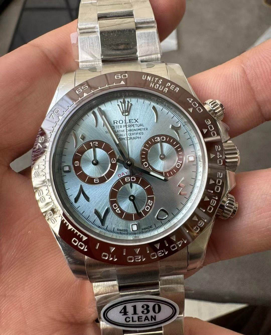 wc_upload_0001-124-1.jpg Clean Factory Daytona 116506 Middle East Dial – Ice Blue Arabic - Image 1
