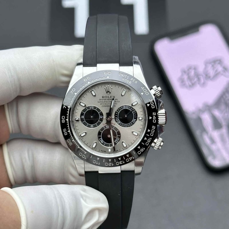 Clean Factory Daytona 116519LN-0027 Premium Grey Dial White Gold Chronograph Replica