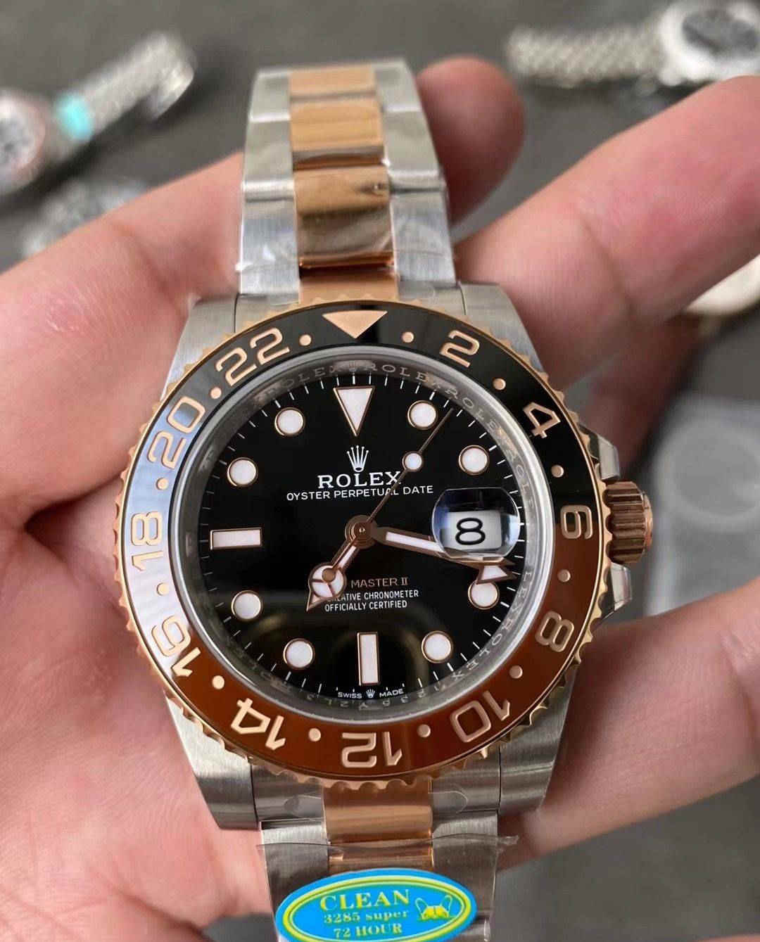 wc_upload_0001-137-1.jpg Clean Factory GMT Master II CHNR 3285 – Premium CHNR Two-Tone Bezel GMT Replica Watch GMT-Master II 126711CHNR - Image 1