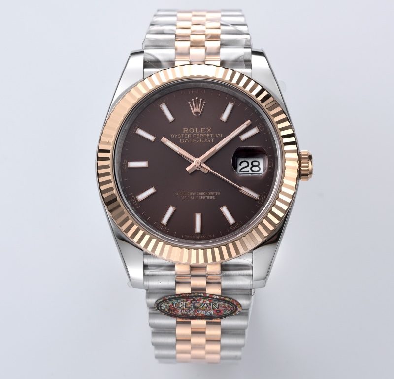 Clean Factory Rolex Datejust 41 126331 Chocolate Dial Rose Gold Super Clone 3235