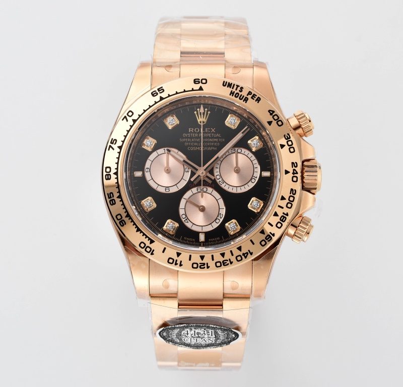 Clean Factory Rolex Daytona 126505 Diamond Dial Replica - Rose Gold (4131 Movement)