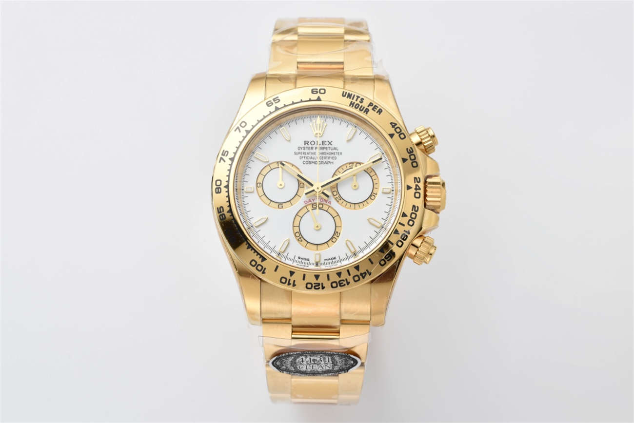 wc_upload_0001-149-1.jpg Clean Factory Rolex Daytona 126508 Replica - Yellow Gold White Dial (4131) - Image 1