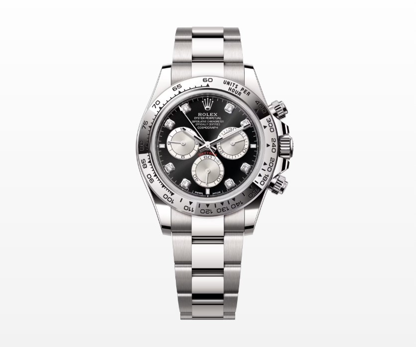 wc_upload_0001-150-1.jpg Clean Factory Rolex Daytona 126509 Replica - White Gold Black Diamond Dial (4131) - Image 1