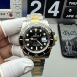 Clean Factory Rolex Submariner 116613LN Two-Tone Black Dial Replica