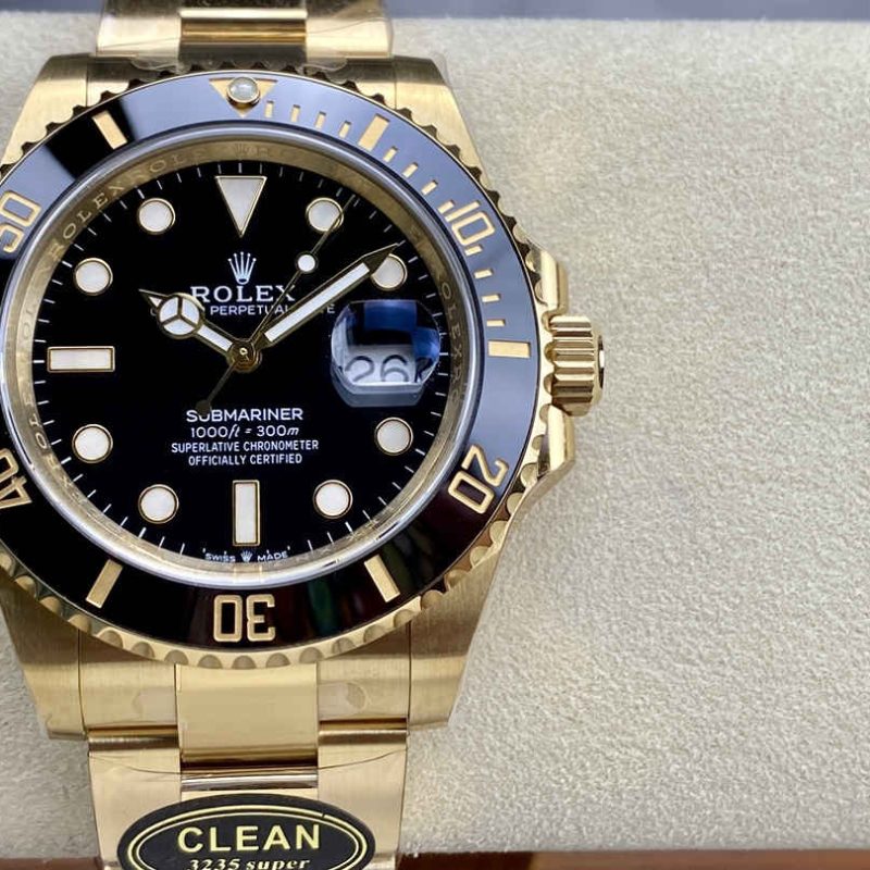 Rolex Submariner 126618LN Full Gold Black Dial 1:1 Replica