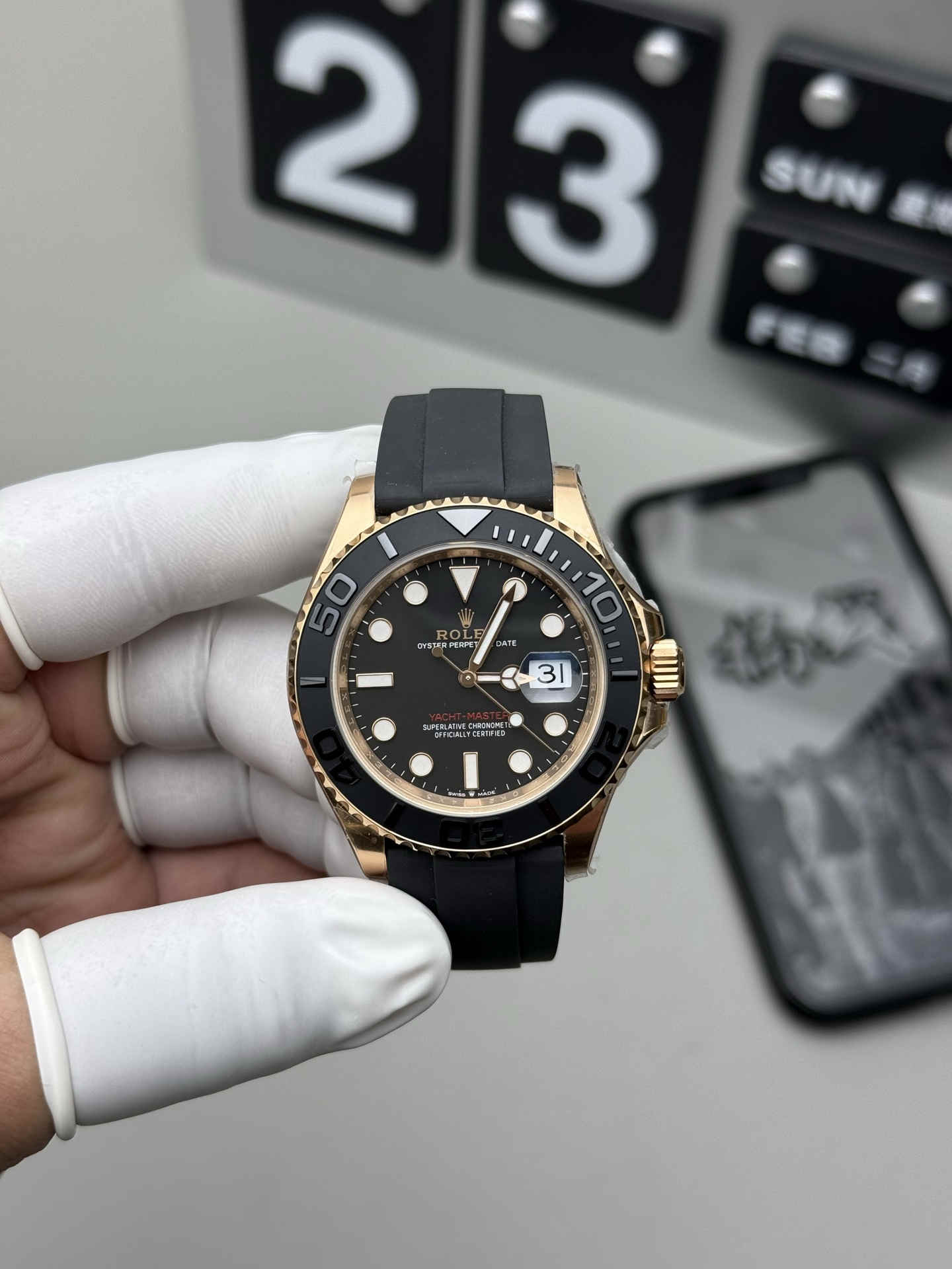 wc_upload_0001-168-1.jpg Rolex Yacht-Master 40mm Everose 3235 Automatic 1:1 Replica Watch Yacht-Master 40 Everose - Image 1