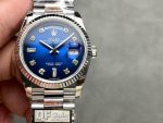 Rolex Day-Date 36 White Gold Blue Dial 1:1 Replica – 36mm President