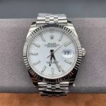 Rolex Datejust 41 White Dial – Clean Factory Jubilee Replica Watch