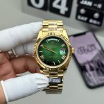 Rolex Day Date Green 40mm Full-Weight Replica – Rose Gold President Bracelet