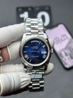 Rolex Day-Date 36 White Gold Blue Ombré 1:1 Replica – 158g Tungsten Day-Date 36 128239-0063