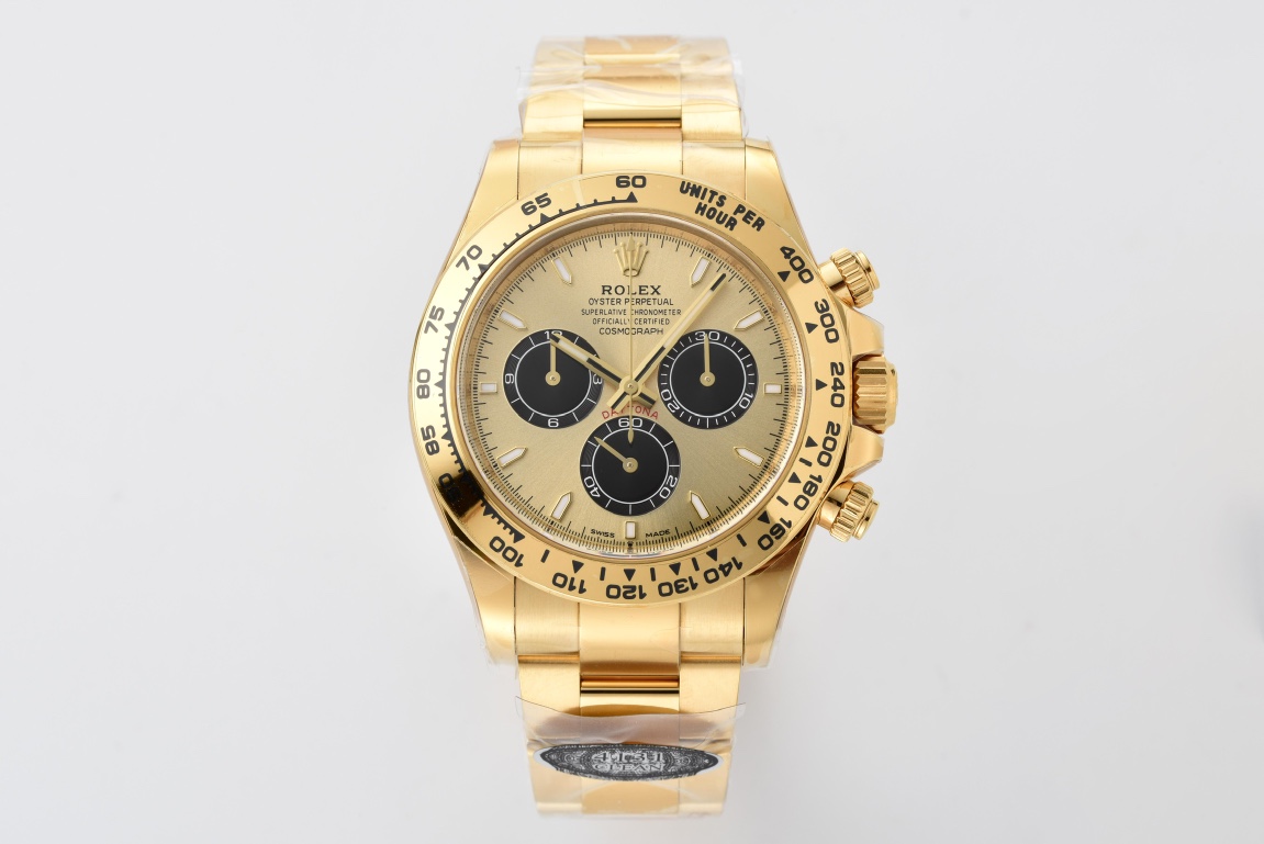 wc_upload_0001-191-1.jpg Rolex Daytona 126508 Replica – Clean Factory 18K Yellow Gold Black Dial - Image 1