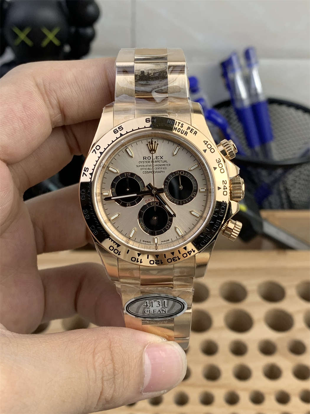 wc_upload_0001-206-1.jpg Rolex Daytona 126505 Rose Gold Replica – Clean Factory 4131 Movement - Image 1