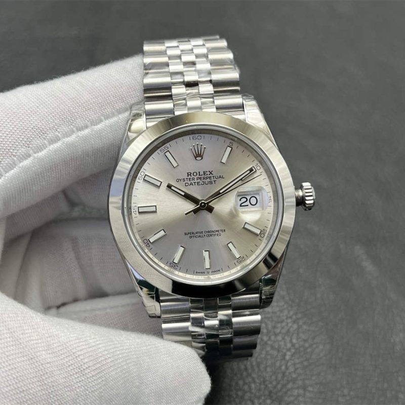 Silver Datejust 41 Replica – Premium 41mm VS Factory Jubilee Silver Dial Rolex Clone