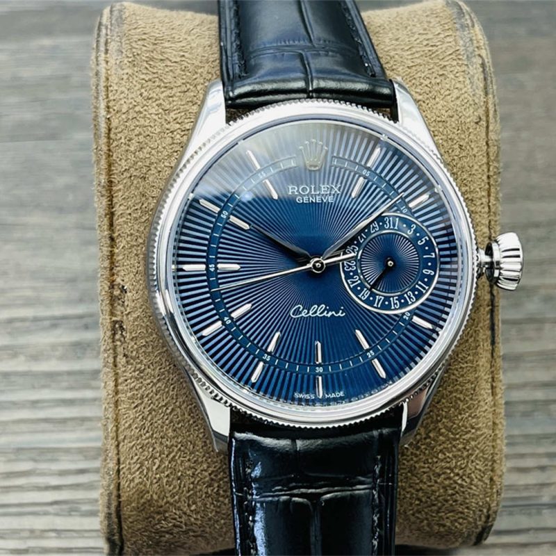 VR Factory Rolex Cellini M50519-0015 Blue Dial Replica 39mm White Gold