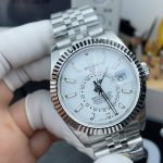 Rolex Sky-Dweller 42mm 1:1 Replica – White Dial Jubilee Bracelet