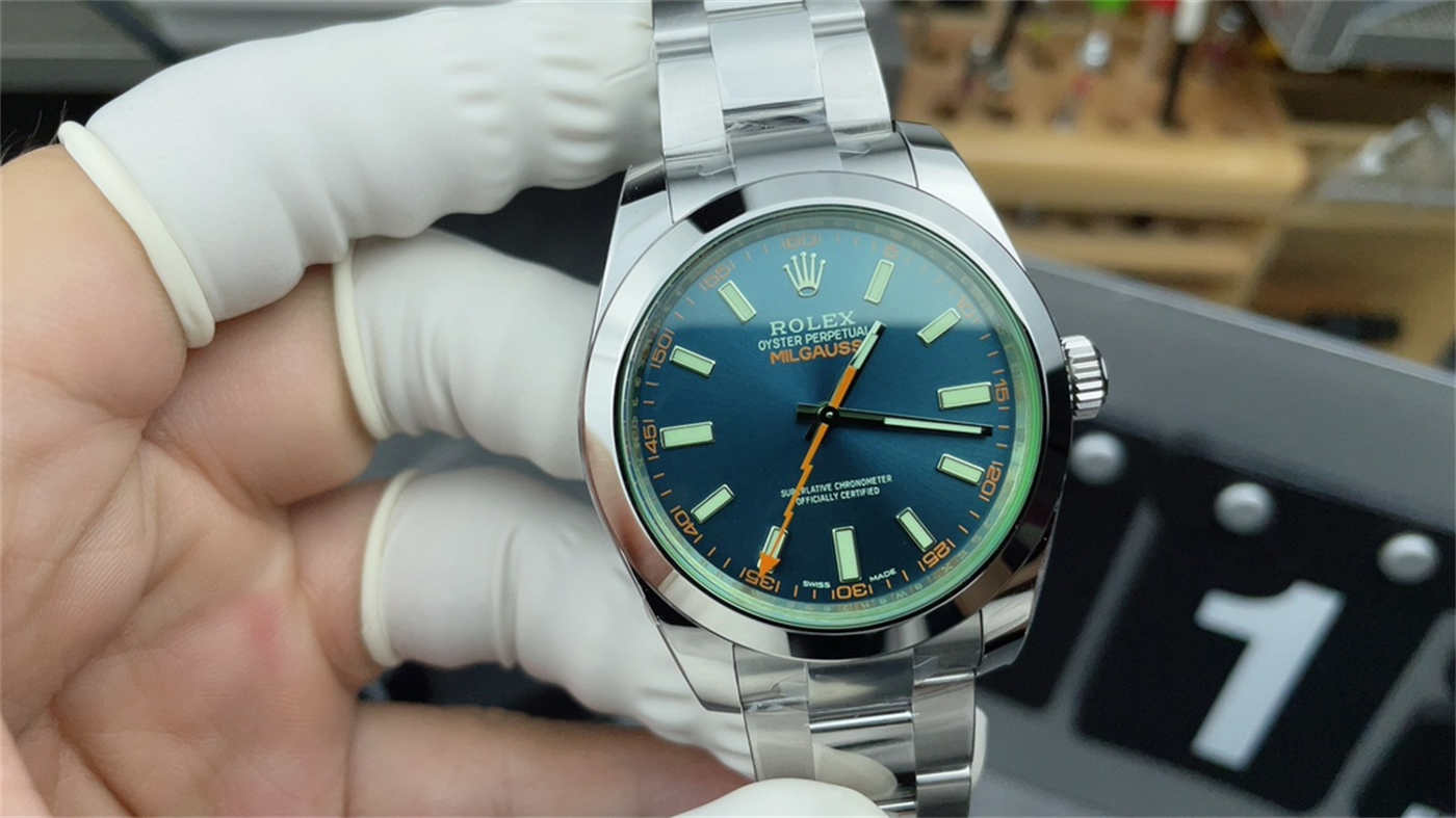 wc_upload_0001-237-1.jpg VS Factory Rolex Milgauss 116400GV Z-Blue Real Green Sapphire - Image 1