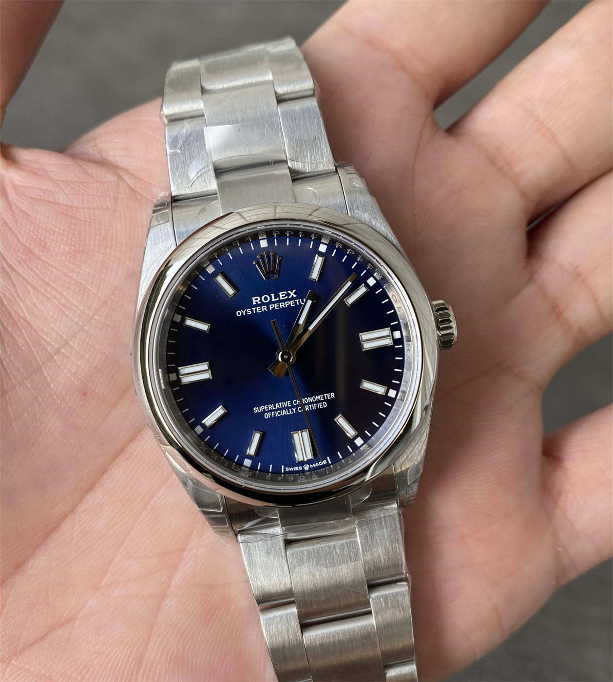 wc_upload_0001-238-1.jpg VS Factory Rolex Oyster Perpetual 36 126000-0015 Blue Dial Replica - Image 1