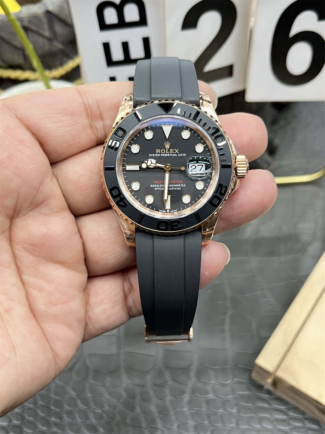 wc_upload_0001-290-1.jpg VS Factory Yacht-Master 40 126655 Rose Gold Replica (Dandong 3235) - Image 1