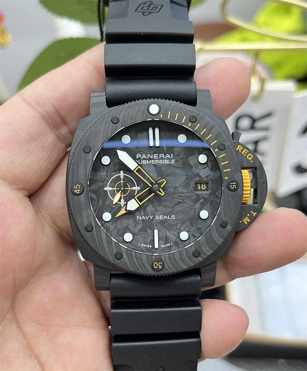 wc_upload_0001-319-1.jpg VSF Panerai PAM1324 44mm Submersible Carbotech-Style Carbon Replica - Image 1
