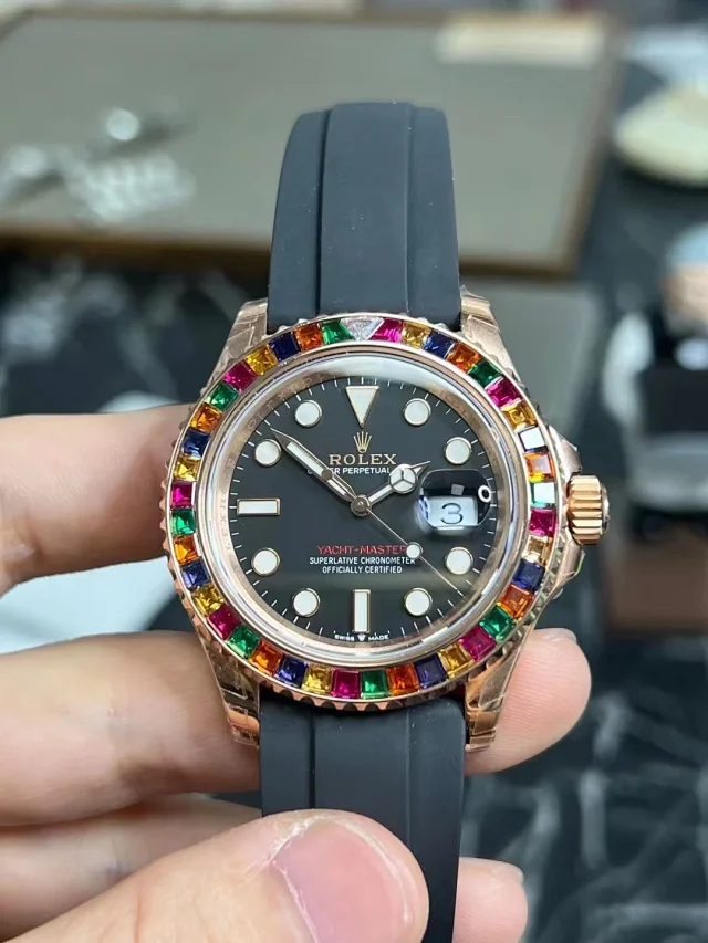 wc_upload_0001-4-1.webp VS Factory Replica Rolex Yacht-Master 40 116695SATS Rose Gold Candy Bezel - Image 1