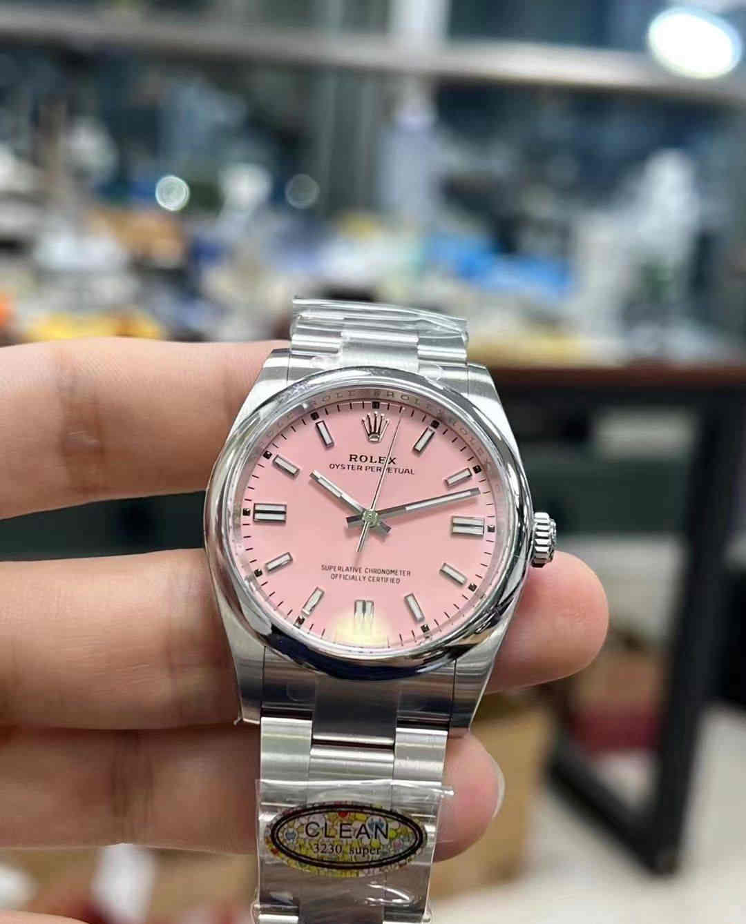 wc_upload_0001-93-1.jpg Clean Factory 126000 Pink Dial 36mm OP Replica - Image 1