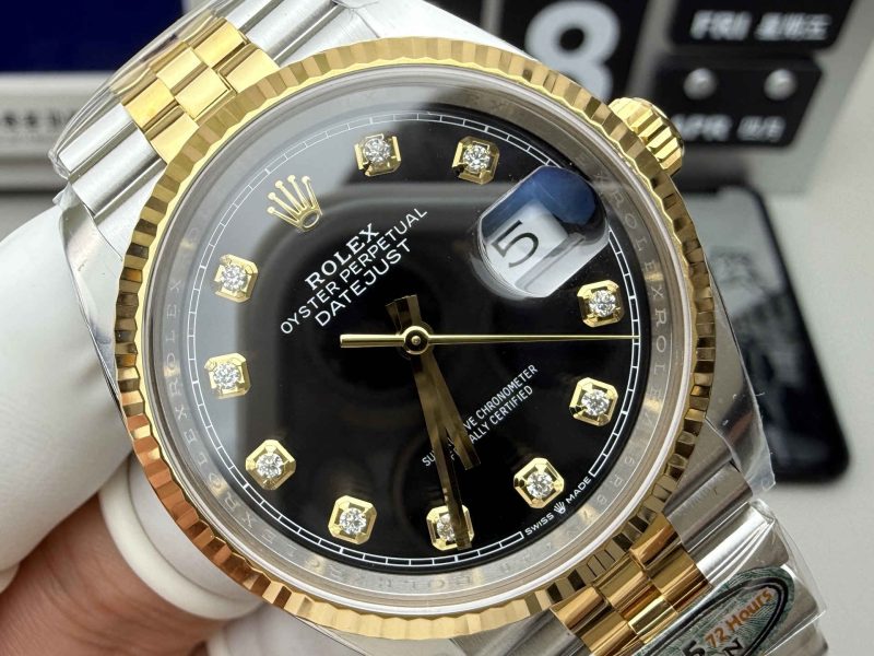 Clean Factory Datejust 126333 Black Dial – Premium Two-Tone Replica Watch - Image 2