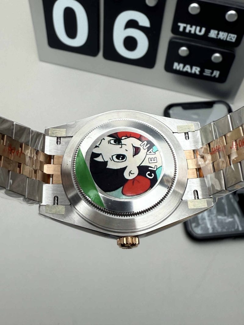 Rolex Datejust 41 126333 Two-Tone Rose Gold Green Roman Dial 1:1 Homage - Image 2