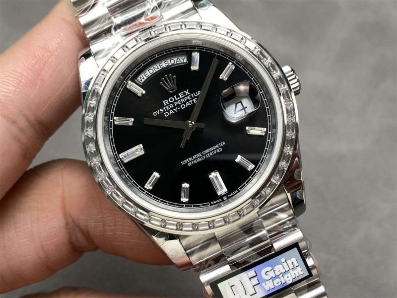 QF Factory Rolex Day-Date 40mm Replica – Full-Weight Diamond Bezel, 3255 Clone - Image 2