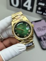 Rolex Day Date Green 40mm Full-Weight Replica – Rose Gold President Bracelet - Image 2