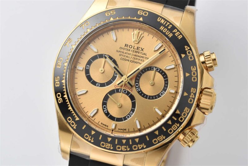 Rolex Daytona 126518LN Replica – 18K Yellow Gold Oysterflex Chronograph - clean factory - Image 2