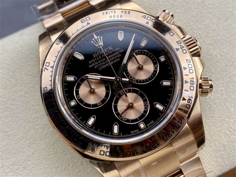 Rolex Daytona 116505 Everose Black Dial – Clean Factory 1:1 Replica - Image 2