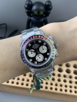 Rolex Daytona Rainbow Replica 116599 RBOW – ZF Factory White Gold 4130 - Image 2
