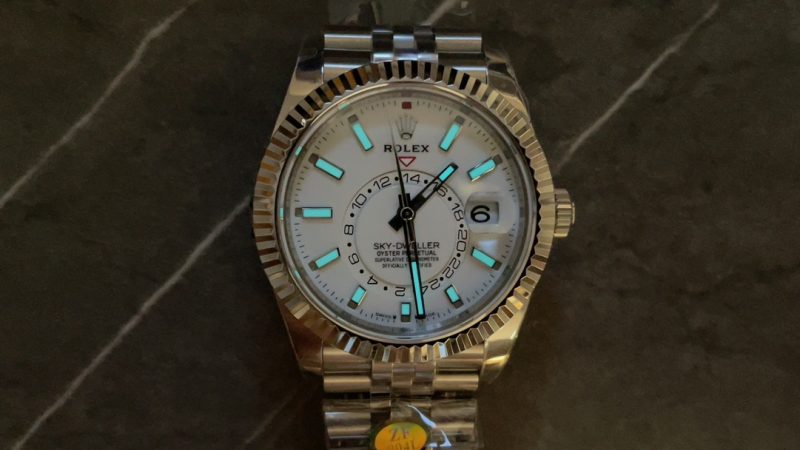 Rolex Sky-Dweller 42mm 1:1 Replica – White Dial Jubilee Bracelet - Image 2
