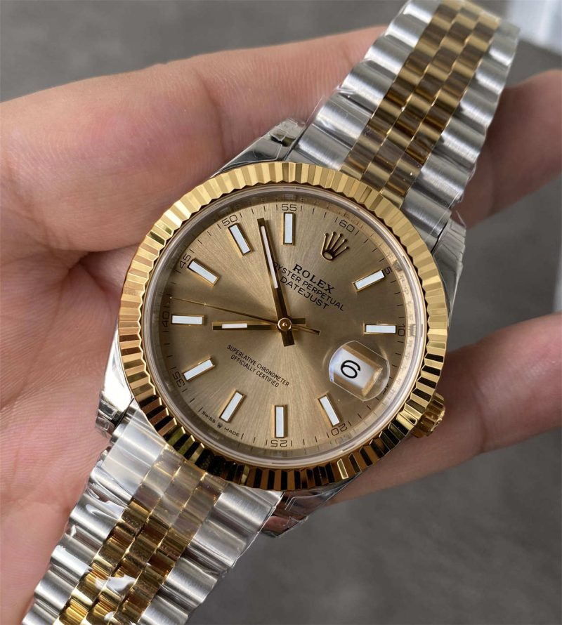 VS Factory Rolex Datejust 41 M126333-0010 Champagne Two Tone Replica - Image 2