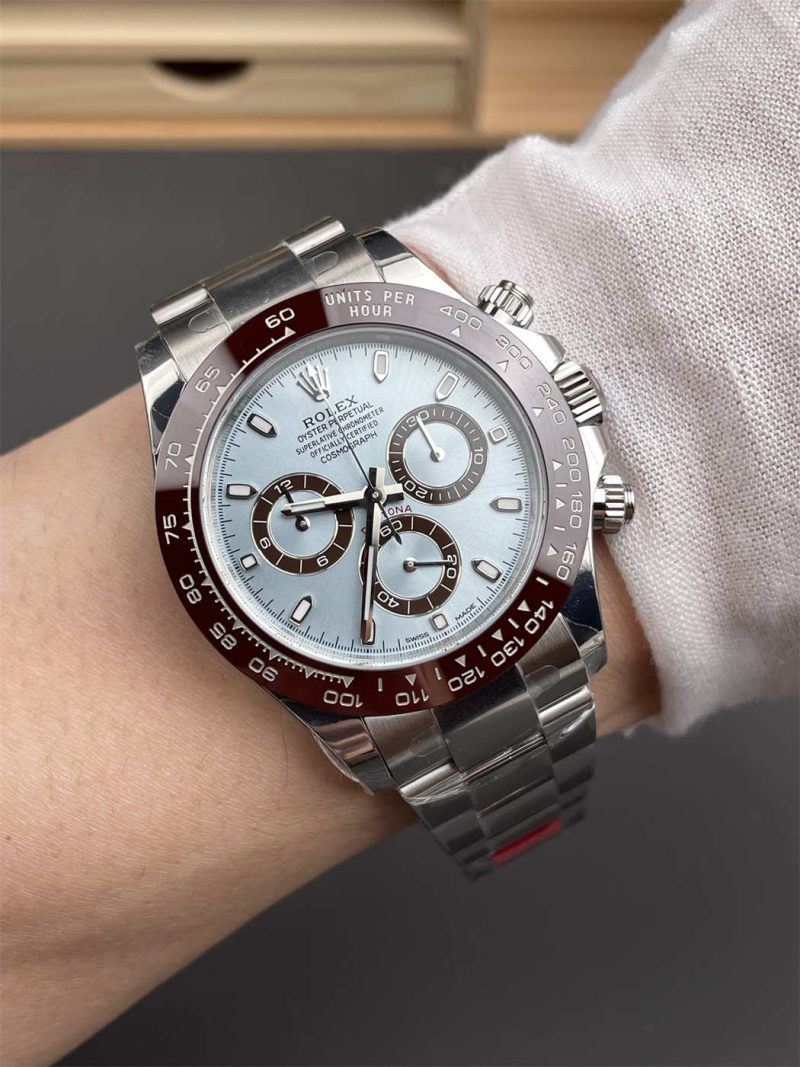 VS Factory Ice Blue Daytona 116506 Replica | Clone 4130 Platinum Look Rolex Daytona 116506 - Image 2