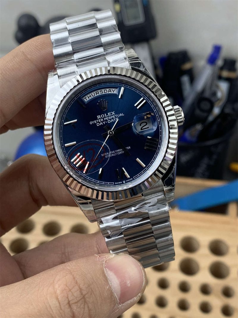 VS Factory Rolex Day-Date 40 228239 Bright Blue Tungsten 182g - Image 2