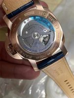 VSF PAM1114 – 44mm Luminor Marina Rose Gold Blue Dial Replica - Image 2