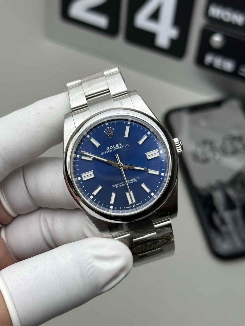 Clean Factory Oyster Perpetual 41 124300 Blue Dial Replica - Image 2