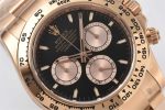 Rolex Daytona 126505 Rose Gold Replica - Black Dial 1:1 Homage - Image 3