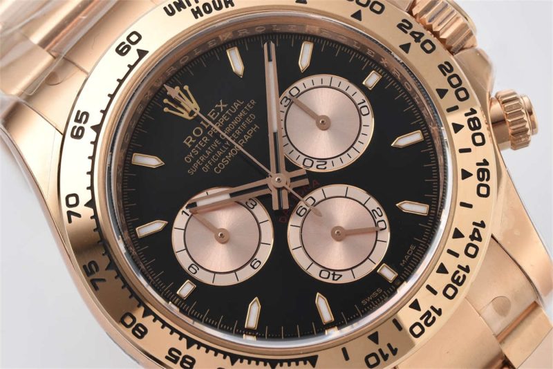 Rolex Daytona 126505 Rose Gold Replica - Black Dial 1:1 Homage - Image 3