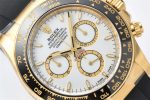 Clean Factory Rolex Daytona 126518LN Replica - White Dial Gold Oysterflex (4131) - Image 3