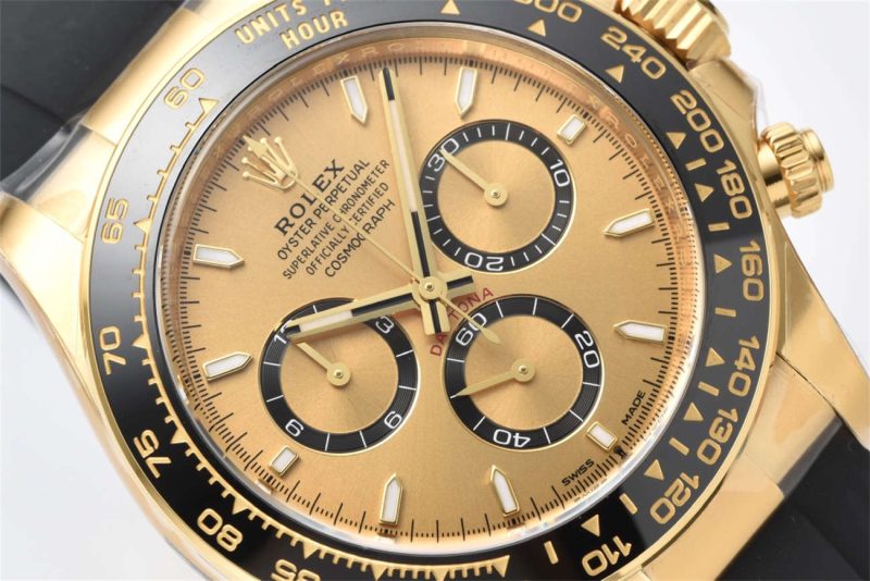Rolex Daytona 126518LN Replica – 18K Yellow Gold Oysterflex Chronograph - clean factory - Image 3