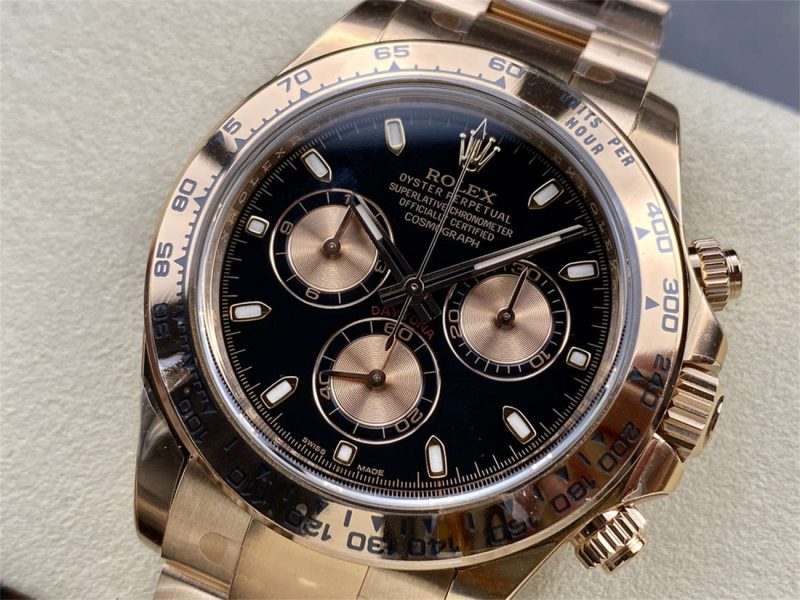 Rolex Daytona 116505 Everose Black Dial – Clean Factory 1:1 Replica - Image 3