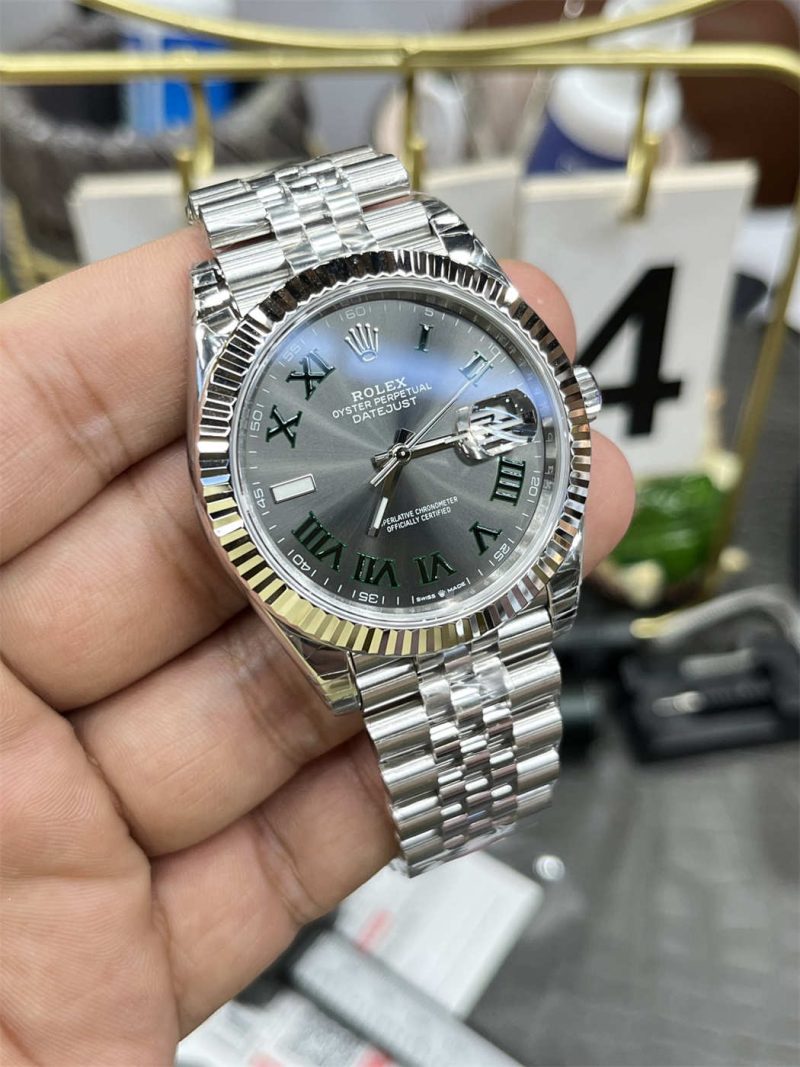 VS Factory Rolex Datejust 41 126334 Wimbledon Slate Dial VS3235 [2026] - Image 3
