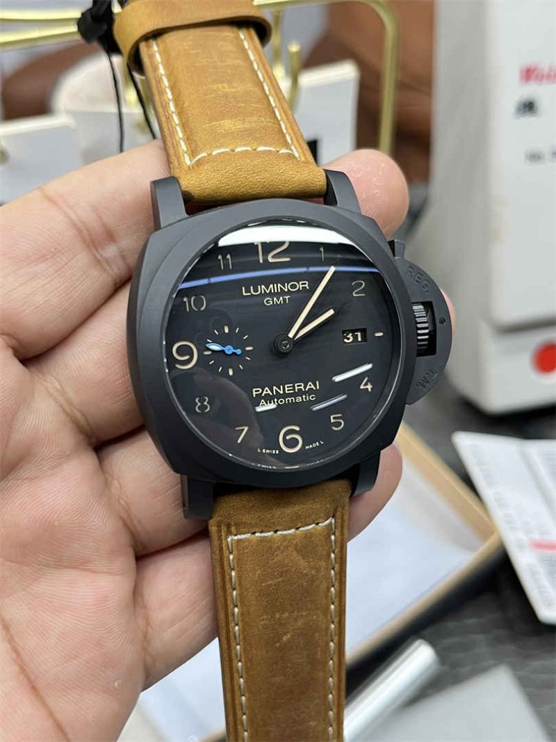 VS Factory PAM441 44mm Ceramic Panerai Luminor GMT Replica P9001 - Image 3