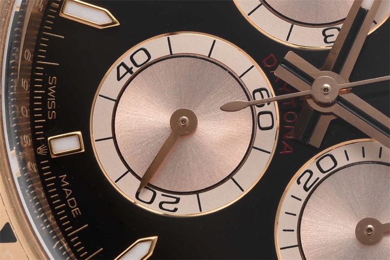 Rolex Daytona 126505 Rose Gold Replica - Black Dial 1:1 Homage - Image 4