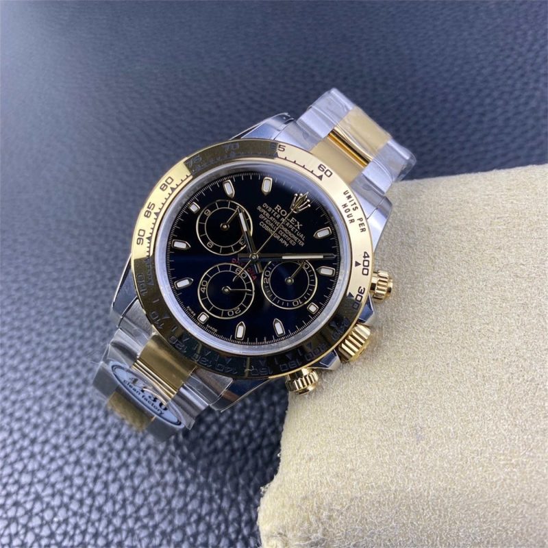 Clean Factory Two Tone Daytona Replica 116503 Black Dial (Dandong 4130) - Image 4