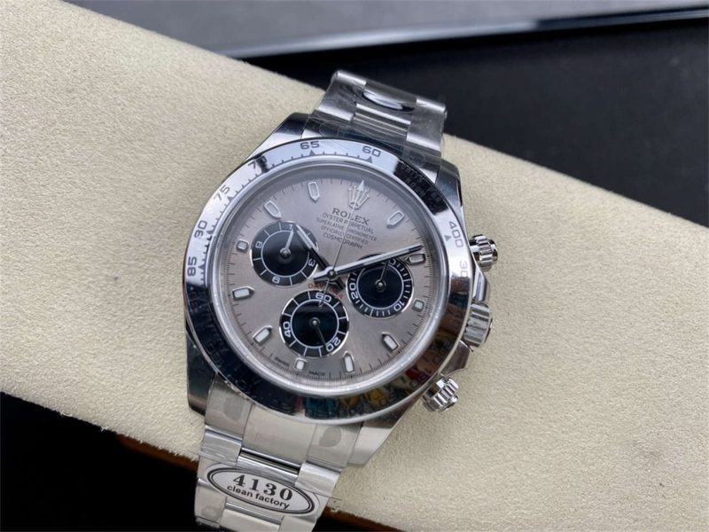 Rolex Daytona 126509 Cement Dial Replica – Clean Factory White Gold Bracelet - Image 4